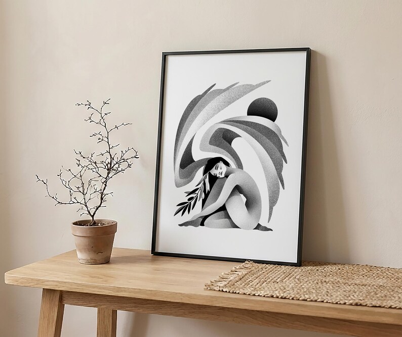 May include: A black and white ceramic mug with a minimalist design. The mug features a geometric pattern and a contrasting black handle. The interior of the mug is white. The mug is suitable for hot and cold beverages.