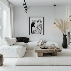 Reality - Wall Art Poster / Modern Print / Black and White Illustrated Home Decor image 3