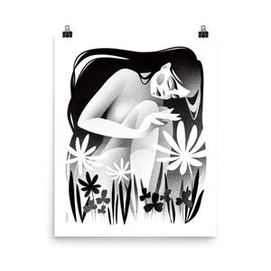 Serenity - Wall Art Paper Poster / Modern Art Print / Illustrated Home Decor