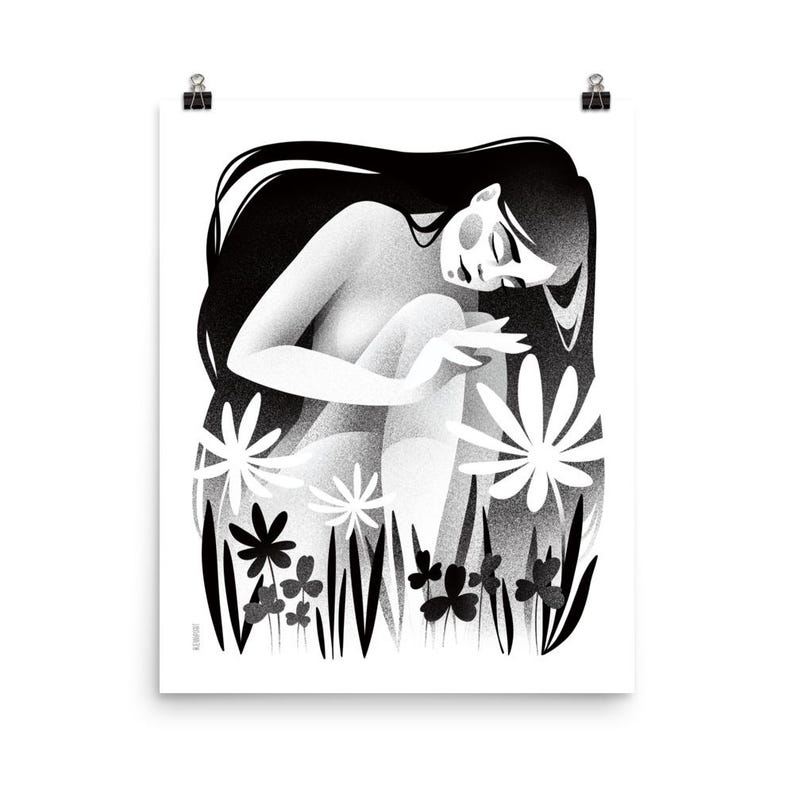 Serenity - Wall Art Paper Poster / Modern Art Print / Illustrated Home Decor