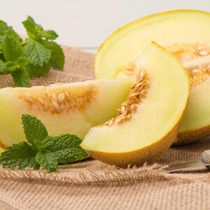 25+ Yellow melon Seeds, Cucumis melo, Pumpkins, gourds and melons image 5
