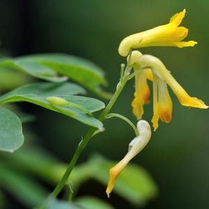 30-60 Golden Corydalis Seeds, Corydalis aurea, Golden Smoke Wildflower, Yellow Blooms image 5