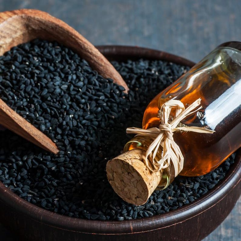 30-300 zwarte komijnzaadjes, Nigella sativa, Kalonji aromatisch kruid afbeelding 4