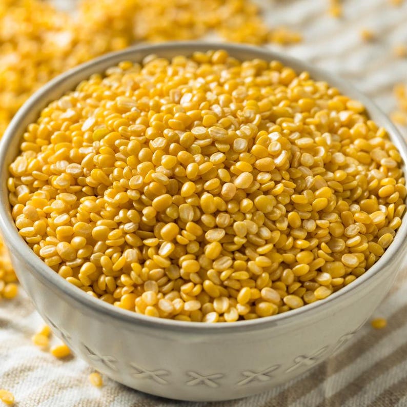 20-100 semillas de lenteja amarilla (Moong Dal), Vigna radiata, legumbres y cereales imagen 7
