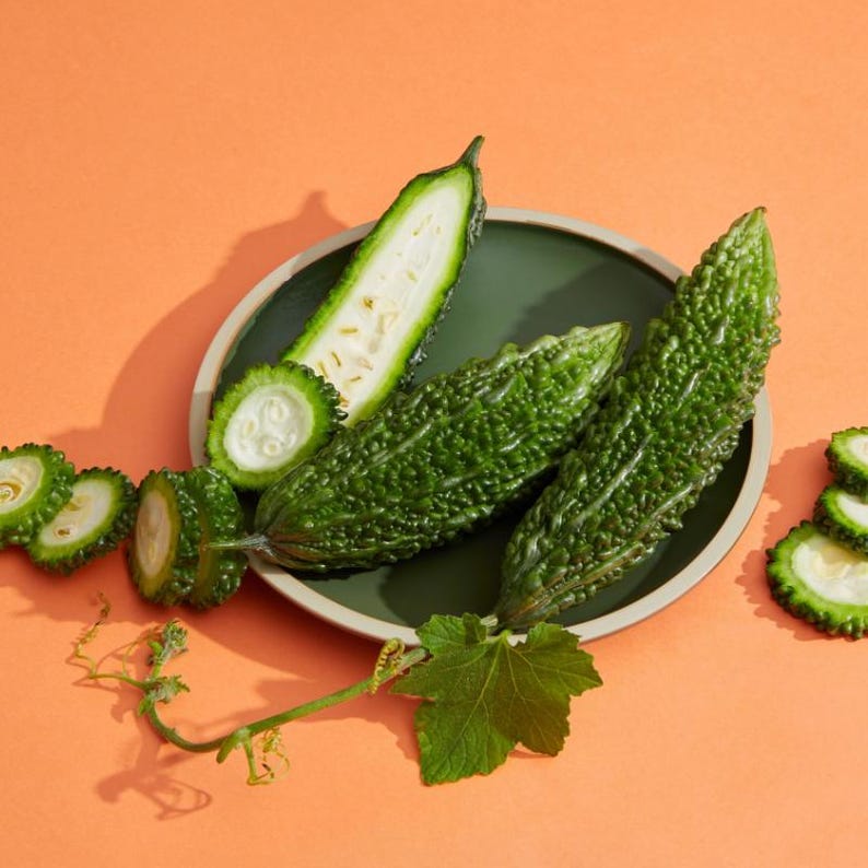 20-50 Sementes de melão-de-são-caetano pequeno (Karela, Momordica charantia), abóboras, cabaças e melões. imagem 6