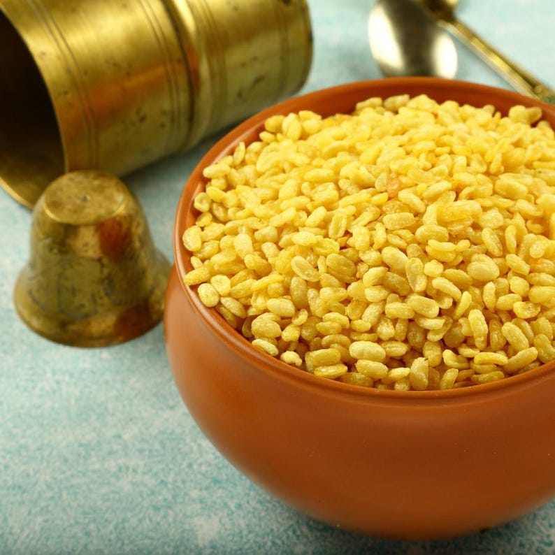 20-100 semillas de lenteja amarilla (Moong Dal), Vigna radiata, legumbres y cereales imagen 5