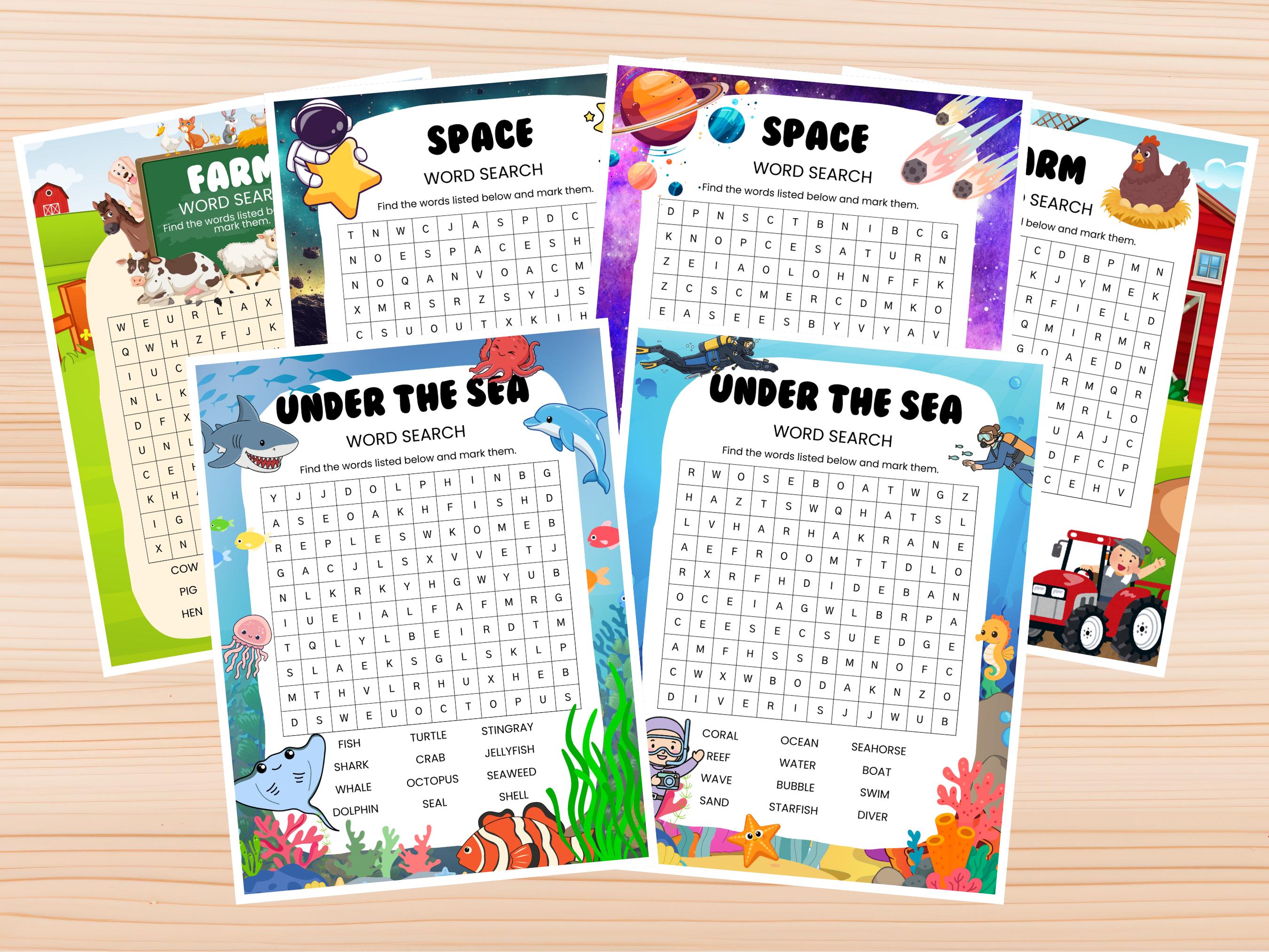 Word Finding Activity.pdf Word Search Worksheets for Kids | Preschool | Fun Word Finding ...
