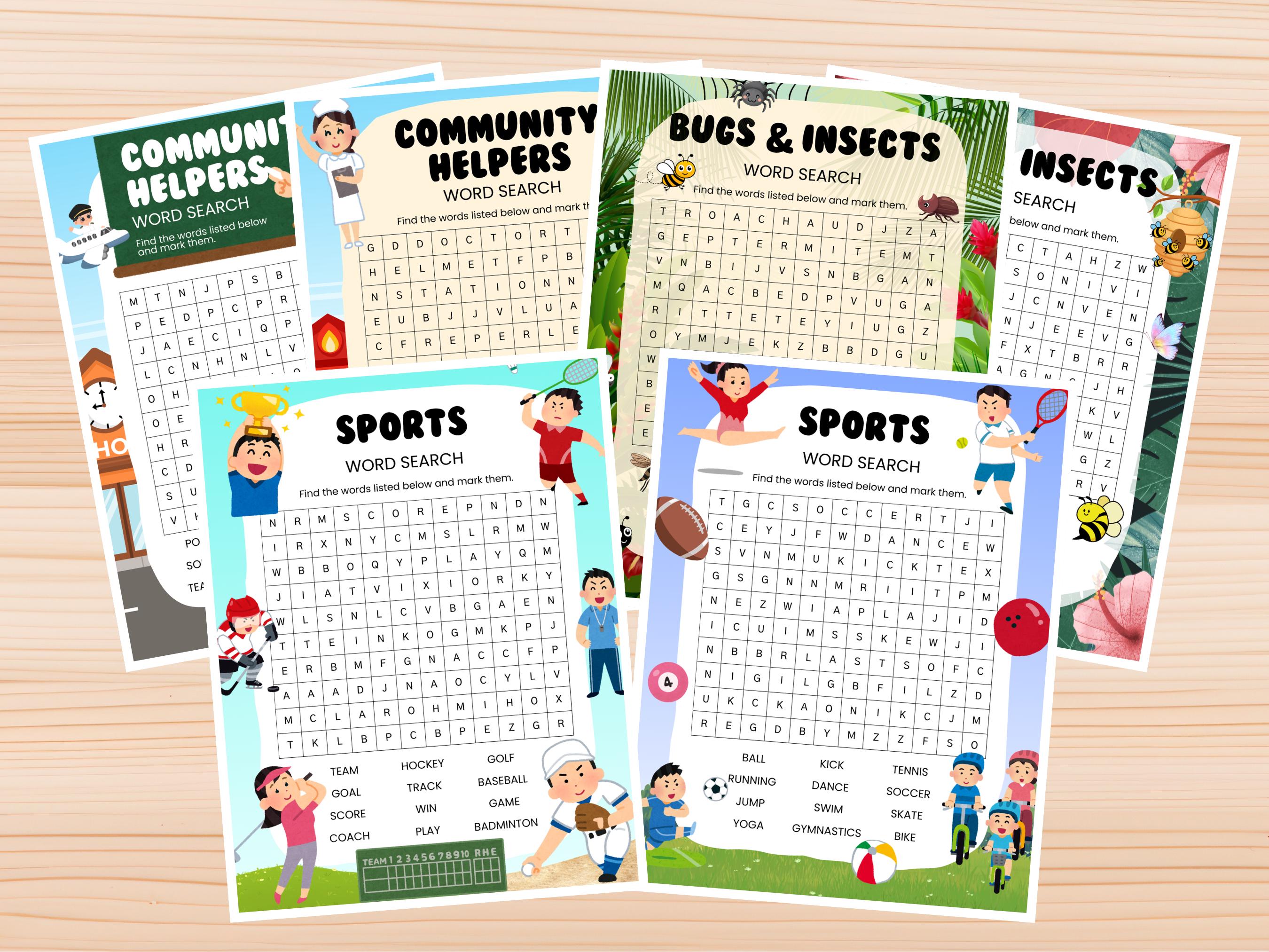 Word Finding Activity.pdf Word Search Worksheets for Kids | Preschool | Fun Word Finding ...