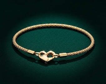 925 Sterling Silver Pandora Moments Studded Chain Bracelet,Christmas gifts for Her