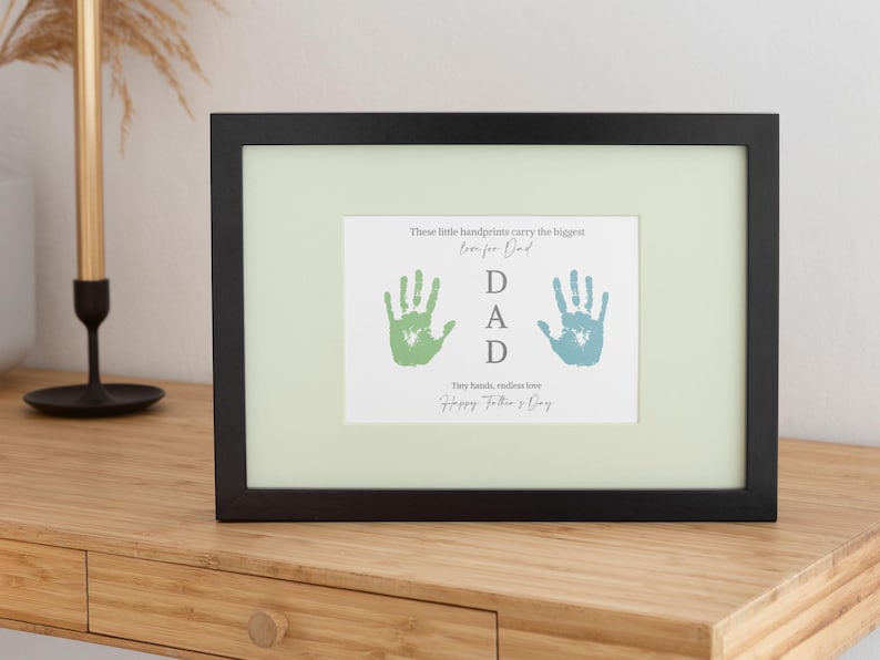 Printable Handprint Gift, Dad Keepsake Kids Craft, Personalized Father ...