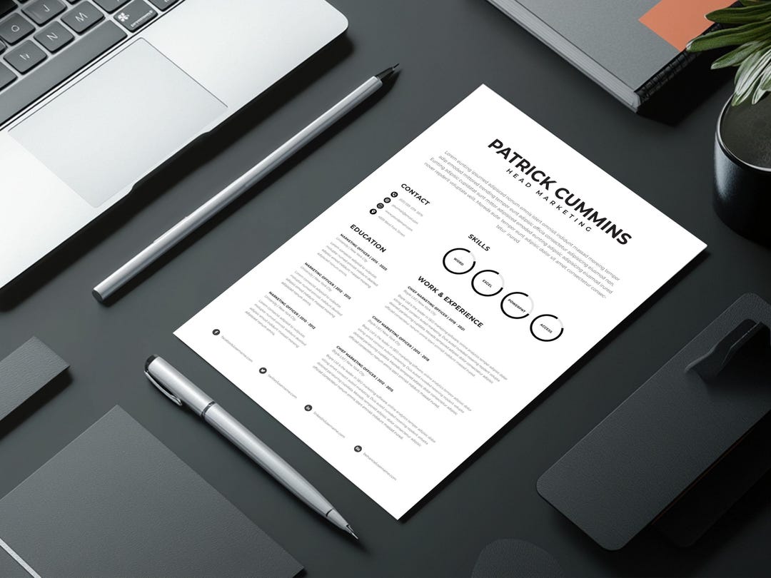 Customized Resume Template, Editable PDF, Modern Professional CV ...