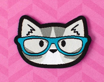 Nerd Cat - Patch / Iron On Patch