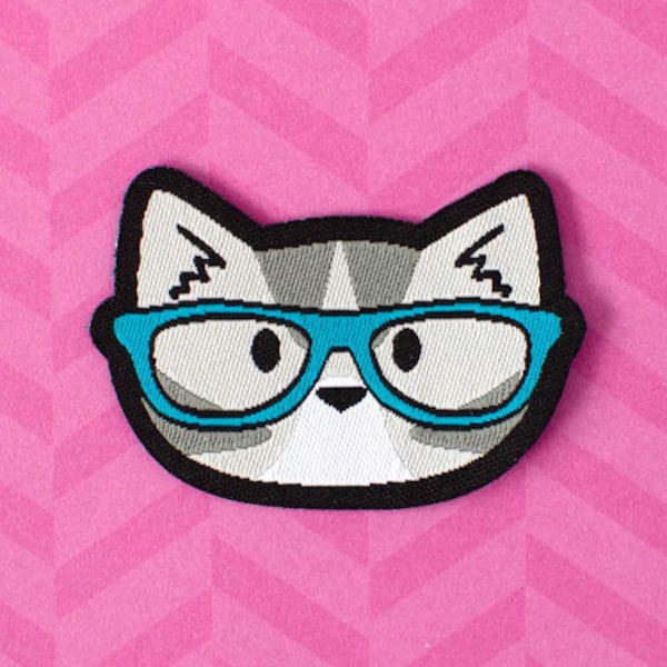 Nerd Cat - Patch / Iron On Patch