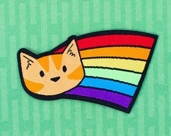 Rainbow Cat - Patch / Iron On Patch