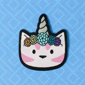 Unicorn Cat - Patch / Iron On Patch image 1
