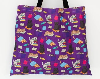 Book Cats Tote Bag - Librarian