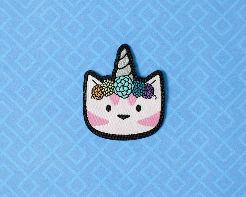 Unicorn Cat - Patch / Iron On Patch image 1