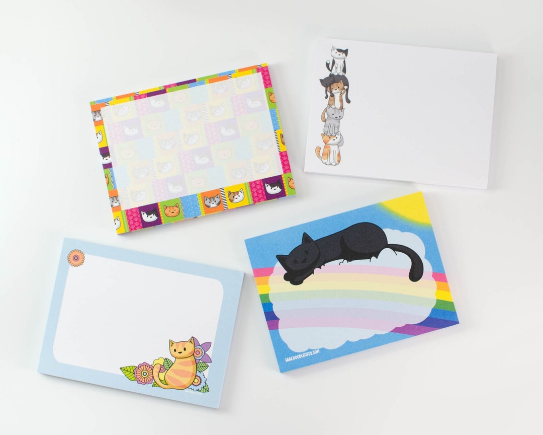 Cat Sticky Notes - Sticky Pads It Post Kitten - Etsy