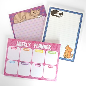 Cat Notepad - A5 Note Pad List Pad kittens todo