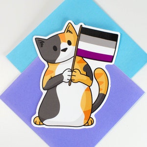 Pride Flag Cat Vinyl Sticker Pride Rainbow / Progress / - Etsy