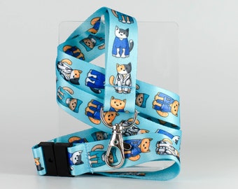 Medical Cats Lanyard - Doctor Nurse Vet Surgeon Cat