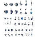 925 Sterling Silver Blue Glass Zircon Series Sparkling Pendant,Classic Beads Fit Charm Bracelet Jewelry ,DIY Women Jewelry Gift for Her product logo