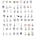 925 Silver Charms: Cat, Flower Beads for Bracelets Pendant,Fits Pandora Charm Bracelets ,Fit Pandora European Bracelet Charms,Gift for Her product logo