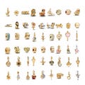 Gold\u2011Plated 925 Silver Bead Charms | Lucky\u2011Inspired Animal, Heart & Crown Motifs | Compatible with Pandora Style European Bracelets product logo