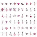 Pink Series Sterling Silver Charms for Bracelets–Love,S925 Sterling Silver Charm,Flowers,Heart,European style Fit Pandora Bracelet Charm product logo