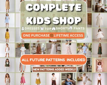Whole Shop Bundle Kids, Linen, Cotton, Dress, Pants, Skirt, Blouse, Corset, Vest, Boys, Girl, Baby, Toddler
