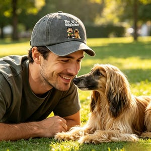 Coole Hund Vater - Personalisierte benutzerdefinierte Vintage Washed Denim Cap Neues Haustier Besitzer Geschenk