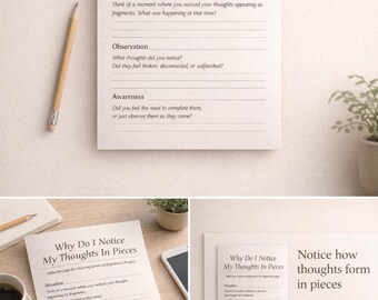 Why Do My Thoughts Start But Don’t Fully Continue | Thought Patterns & Mental Processing | Printable Worksheet