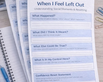 Friendship Boundaries Worksheet for Tweens – Printable Healthy Friendship & Self-Respect Tool | A4 Social Confidence PDF