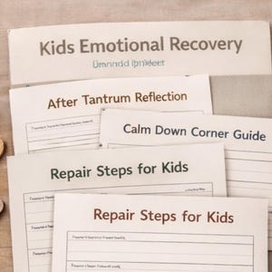 Calm Down Reset Page | Emotional Repair After Tantrum | Printable PDF | Kids Recovery Worksheet