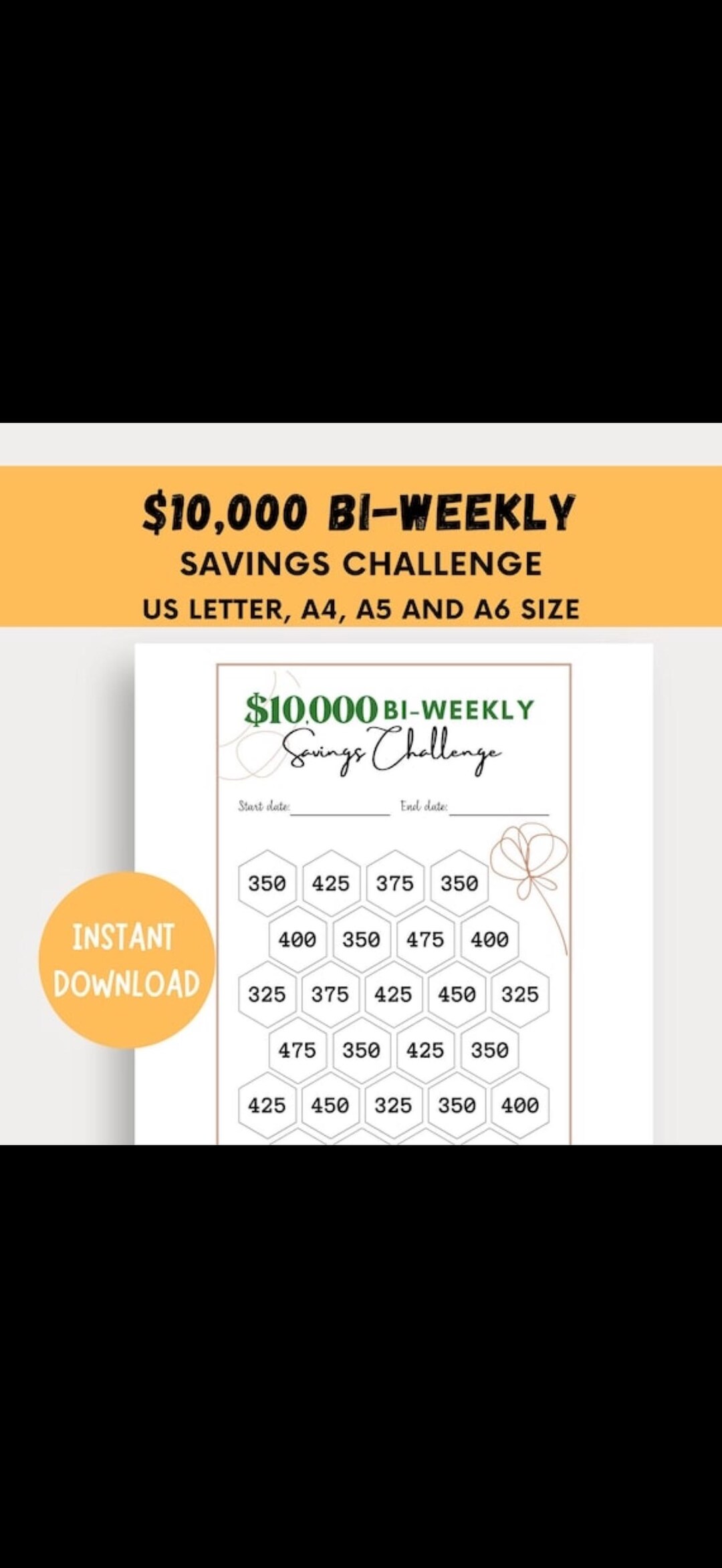 Weekly Savings Challenge Printable A4 Minimal Money Saving Planner ...