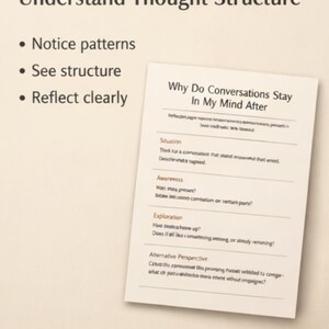 Why Do I Sort My Thoughts Into Different Categories | Thought Sorting Worksheet | Printable PDF