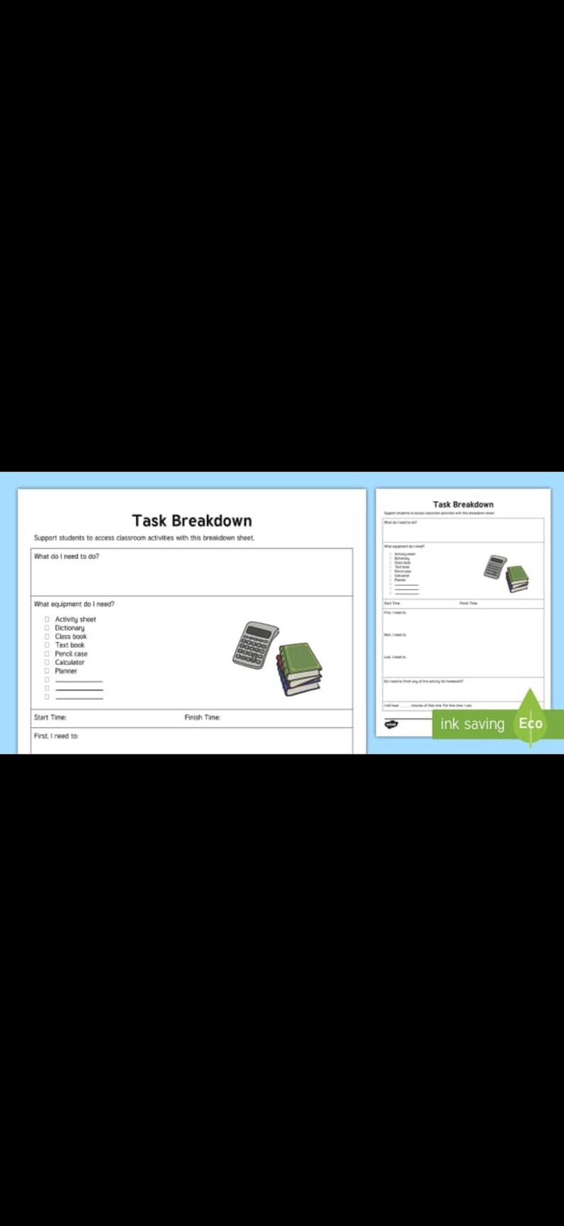 Task Initiation Block Worksheet for ADHD Minds | Start Tasks Without ...