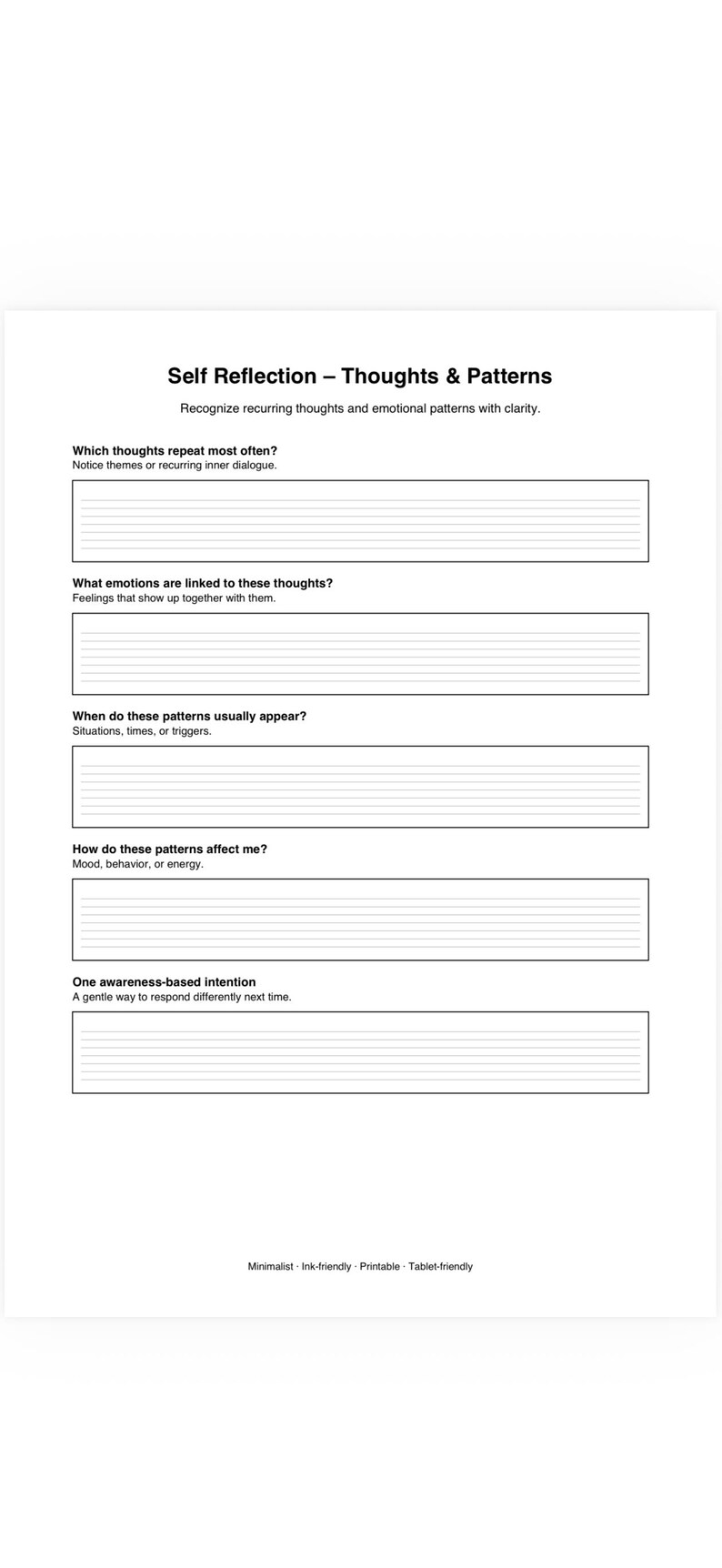 Self Reflection Bundle Printable | Daily Reflection & Insight ...