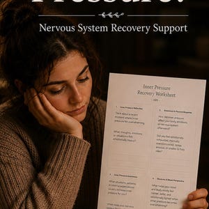 Inner Pressure Recovery Worksheet | Calm Mental Tension & Nervous System Overload | Printable PDF
