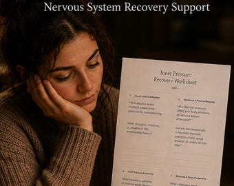Inner Pressure Recovery Worksheet | Calm Mental Tension & Nervous System Overload | Printable PDF