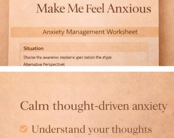 Why Do My Thoughts Make Me Feel Anxious | Calm Your Mind And Feel More Grounded | Printable Worksheet
