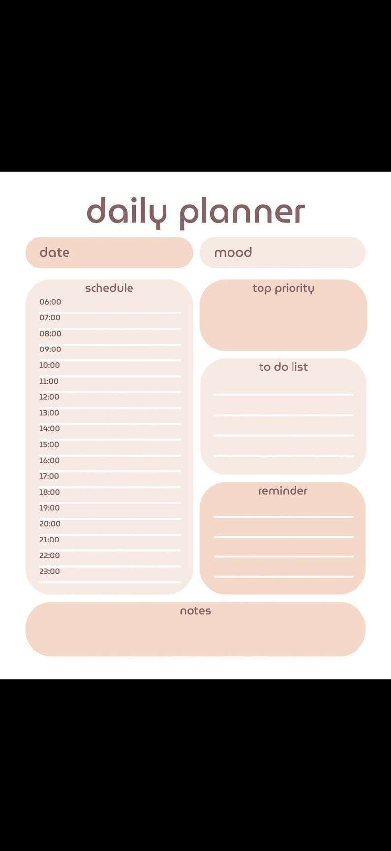 Daily Distraction Log Printable One Page Focus Productivity Tracker ...