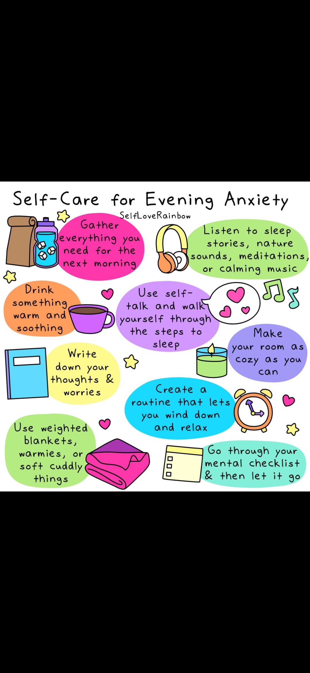 Evening Anxiety Wind Down Worksheet | Calm Racing Thoughts & Release ...