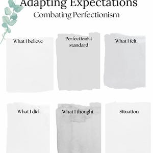 All-or-Nothing Thinking Worksheet – Notice Black-and-White Patterns, Reduce Perfectionist Extremes & Allow Grey Space | Printable PDF
