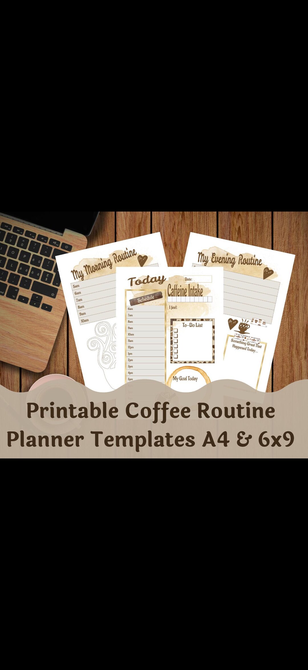Daily Routine Tablet Evening Routine Planner Bundle Daily Weekly Monthly Minimal Printable ...