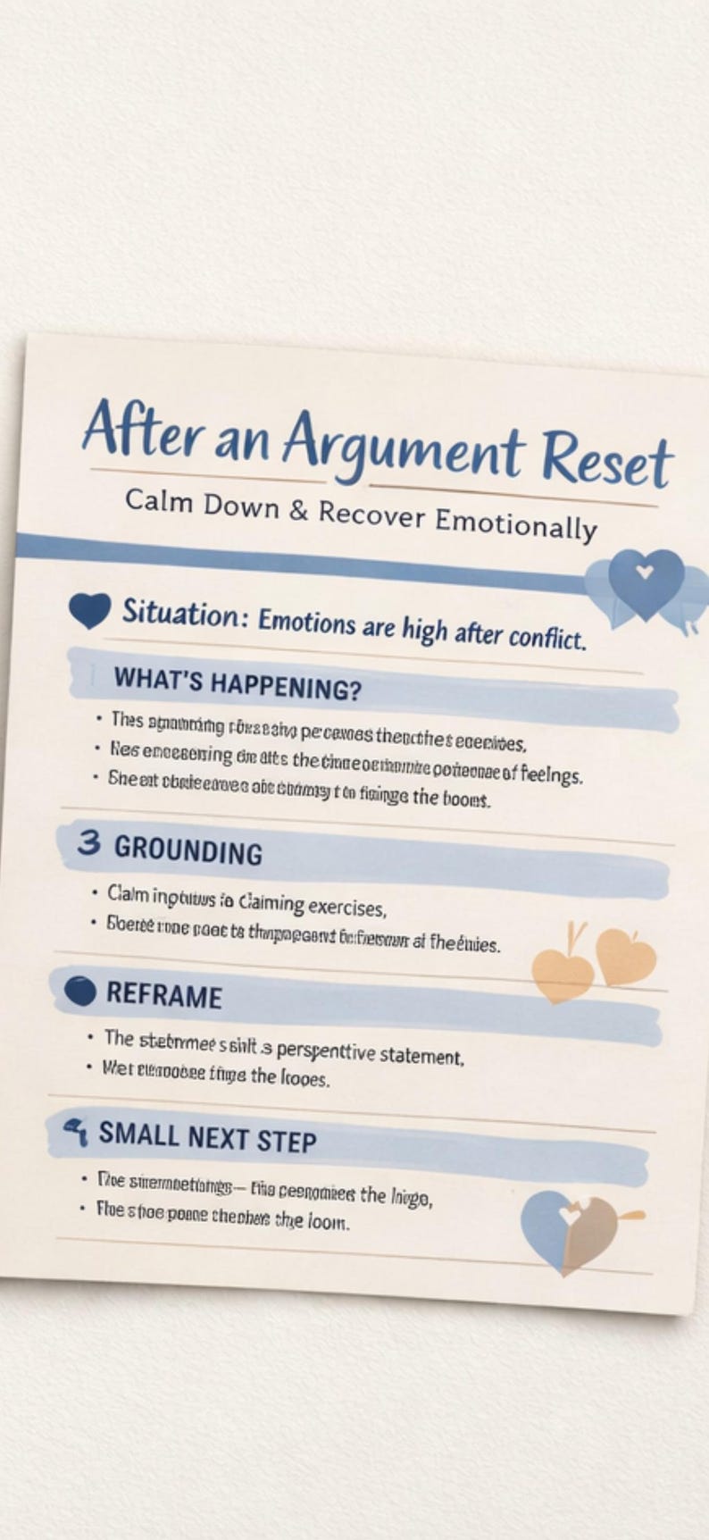 Acute Emotional Reset Bundle – 5 Printable Worksheets for Anxiety ...
