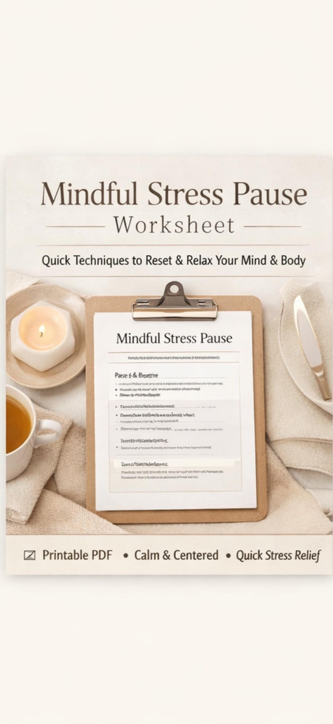 Relaxation Packet.pdf Weekend Stress Reset Worksheet – Let Go of Work Pressure, Relax More ...
