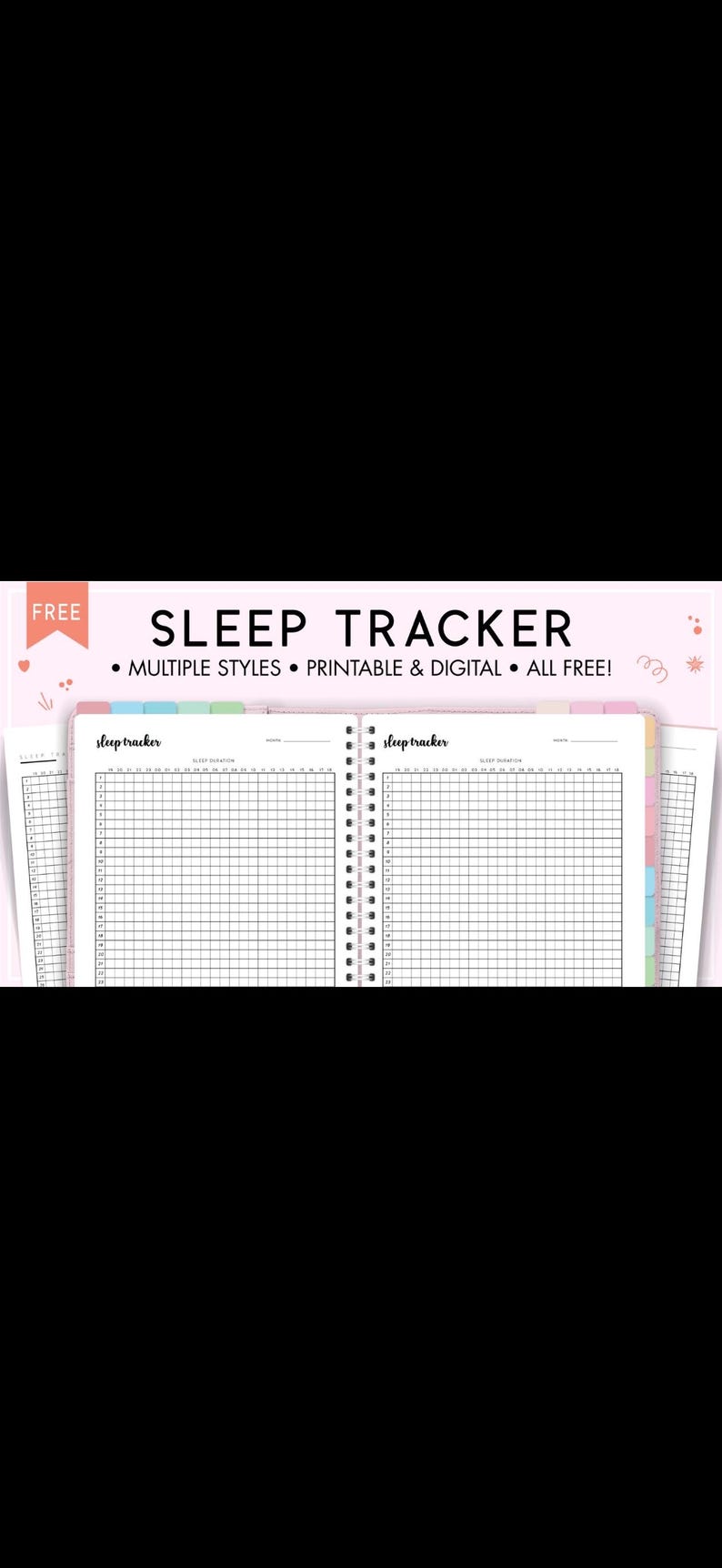 Weekly Sleep Tracker Printable PDF Sleep Journal Digital Download ...