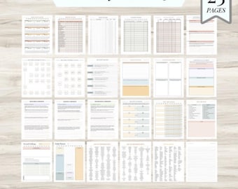 Paquete imprimible A4 para restablecer la ansiedad del sueño | Calma las preocupaciones nocturnas, el pensamiento excesivo y la ansiedad a la hora de dormir | Hojas de trabajo para un sueño reparador | PDF Dow