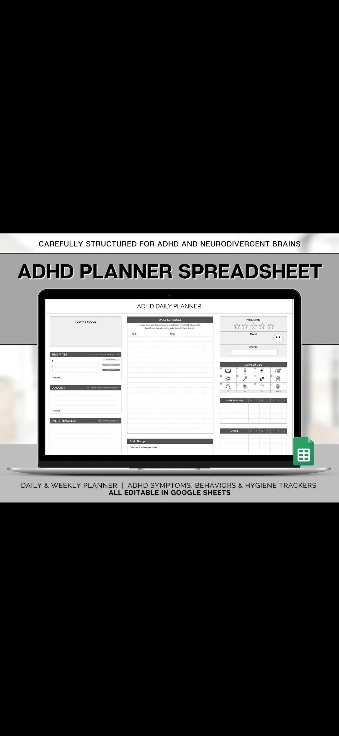 Task Initiation at Work Worksheet for ADHD Minds | Start Work Tasks ...